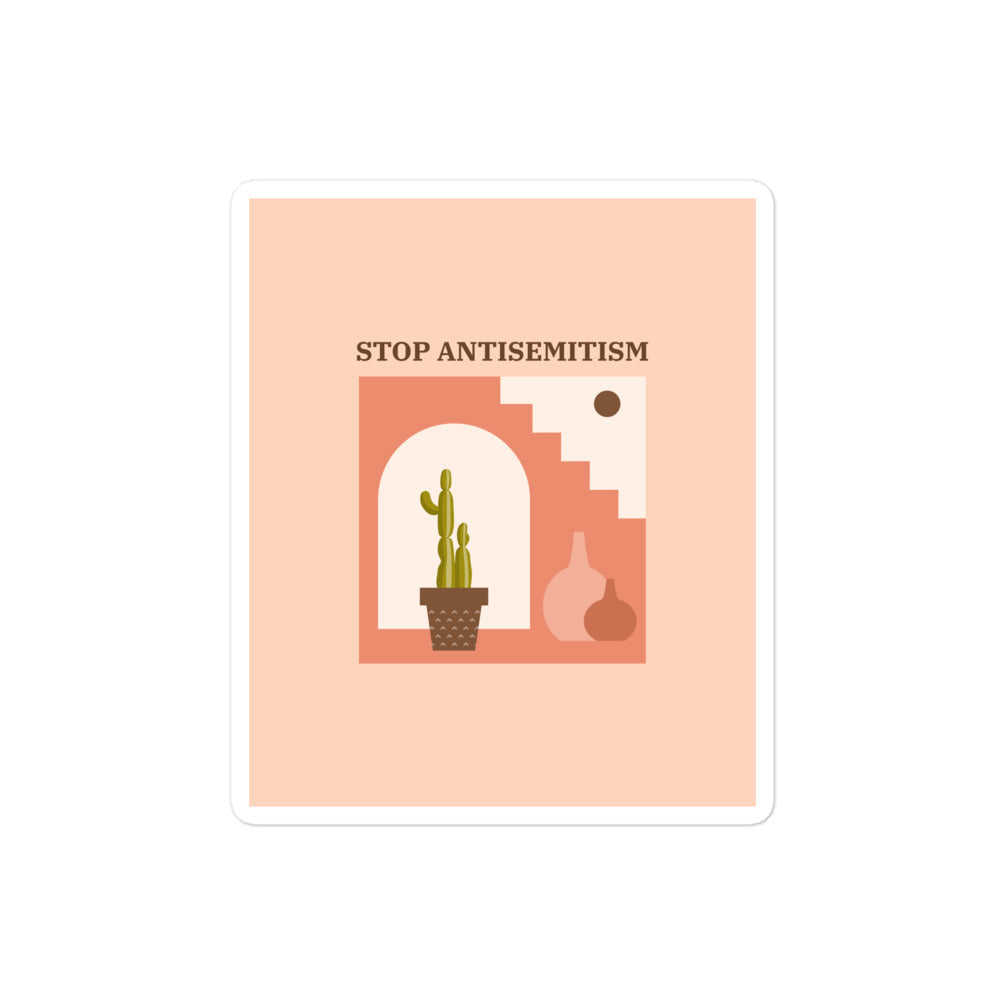 Stop Antisemitism | Plants & Flowers Edition | Kiss Cut Sticker Jouparty