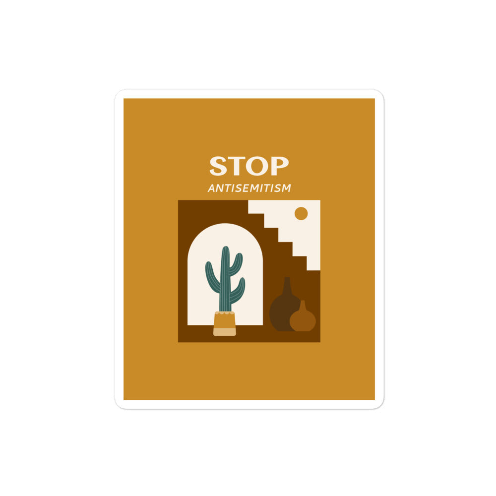 Stop Antisemitism | Plants & Flowers Edition | Kiss Cut Sticker