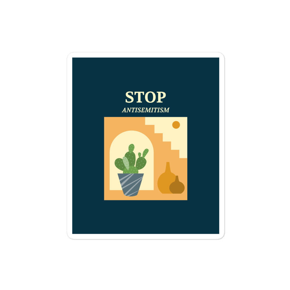 Stop Antisemitism | Plants & Flowers Edition | Kiss Cut Sticker Jouparty