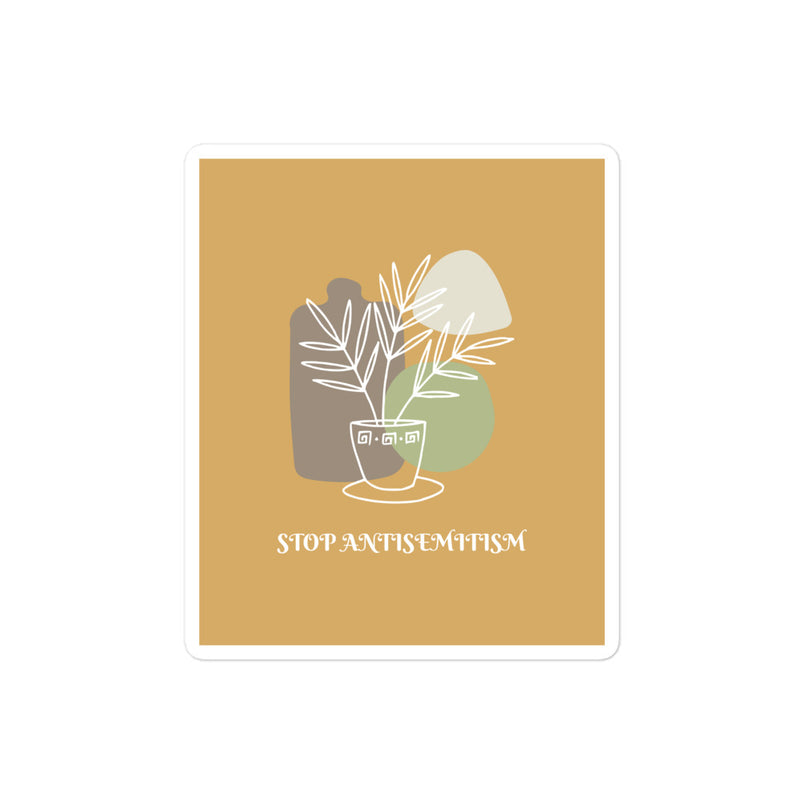 Stop Antisemitism | Plants & Flowers Edition | Kiss Cut Sticker