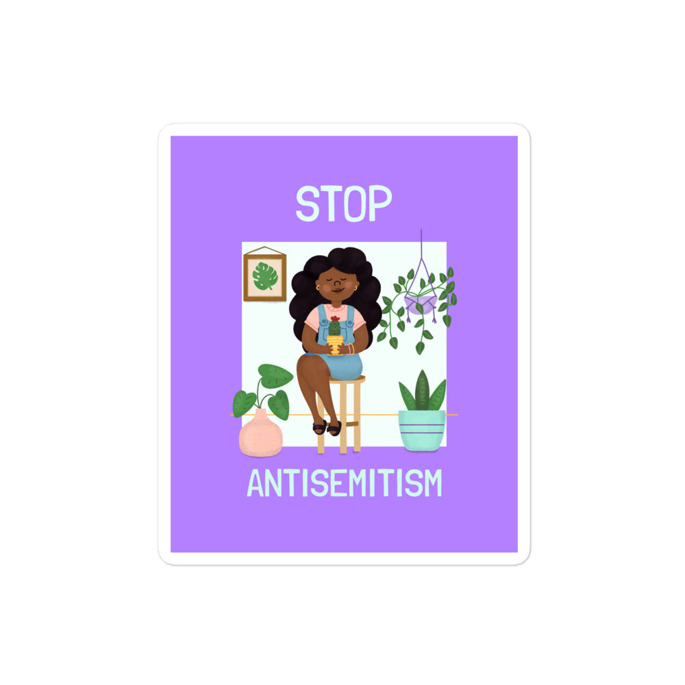 Stop Antisemitism | Plants & Flowers Edition | Kiss Cut Sticker Jouparty