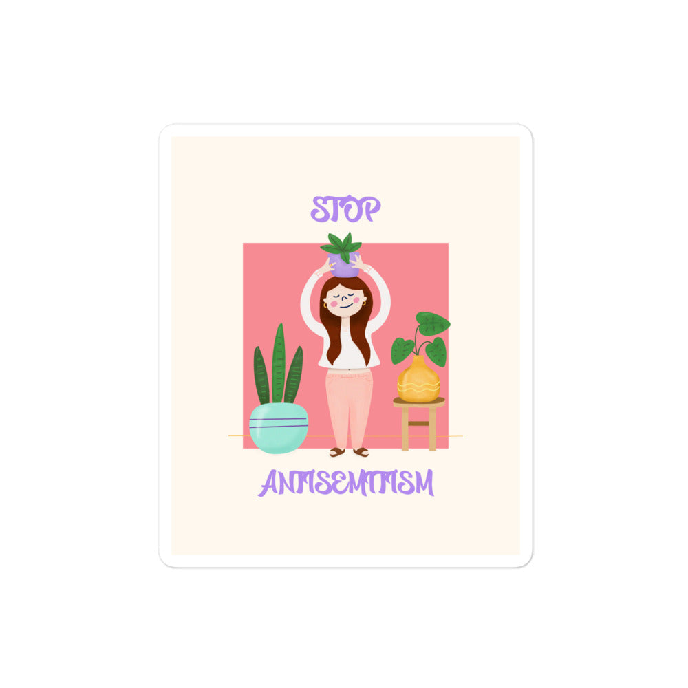 Stop Antisemitism | Plants & Flowers Edition | Kiss Cut Sticker Jouparty