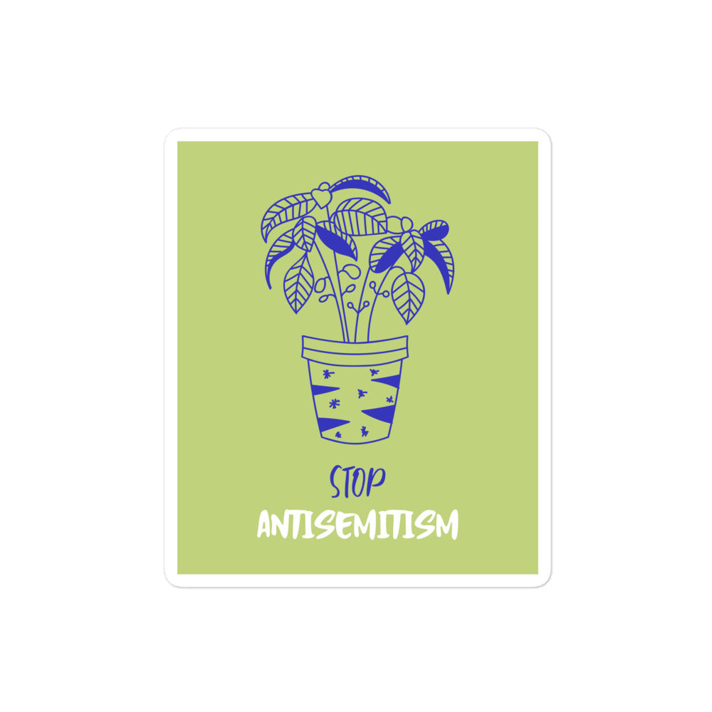 Stop Antisemitism | Plants & Flowers Edition | Kiss Cut Sticker Jouparty