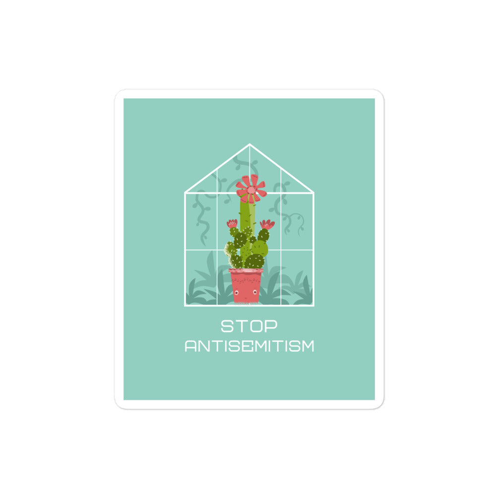 Stop Antisemitism | Plants & Flowers Edition | Kiss Cut Sticker Jouparty