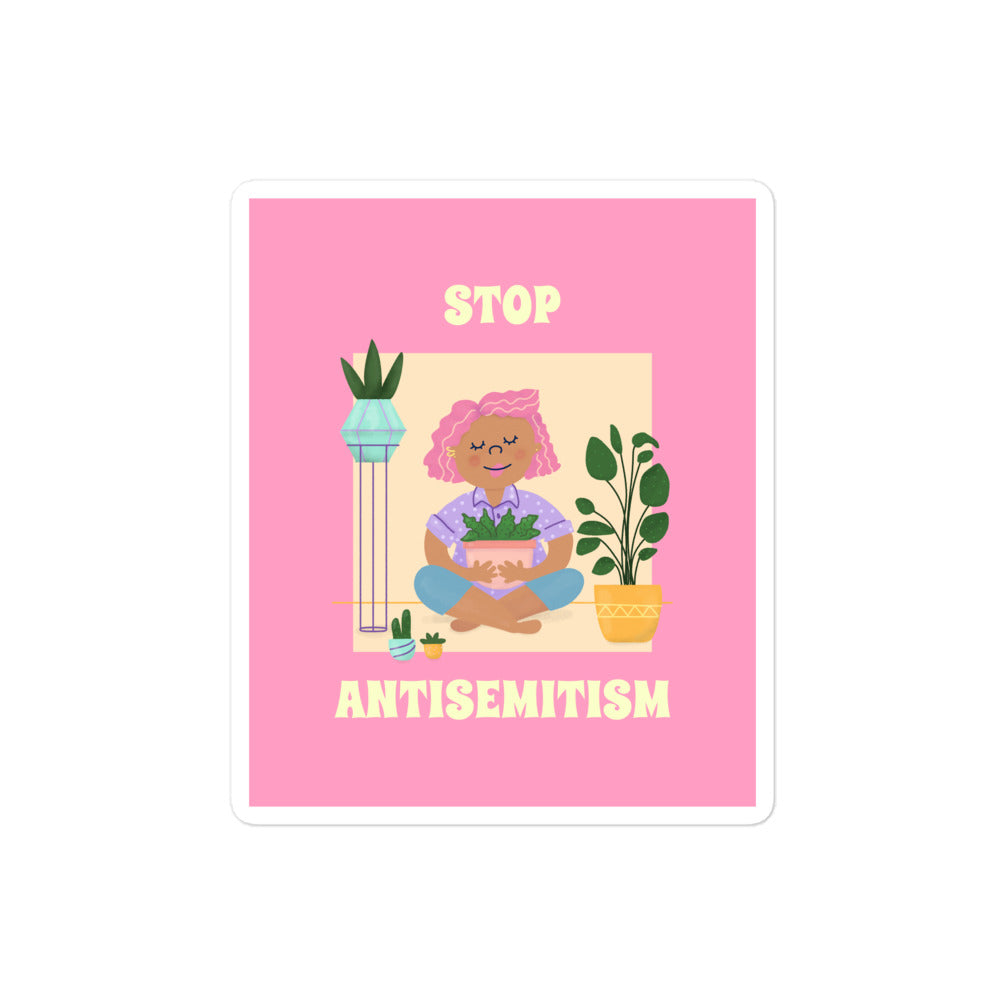 Stop Antisemitism | Plants & Flowers Edition | Kiss Cut Sticker