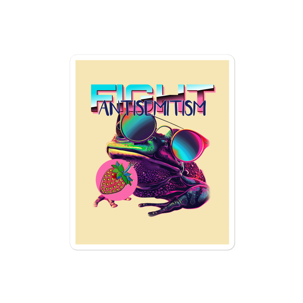 Retro Neon Animal | Fight Antisemitism | Kiss Cut Sticker