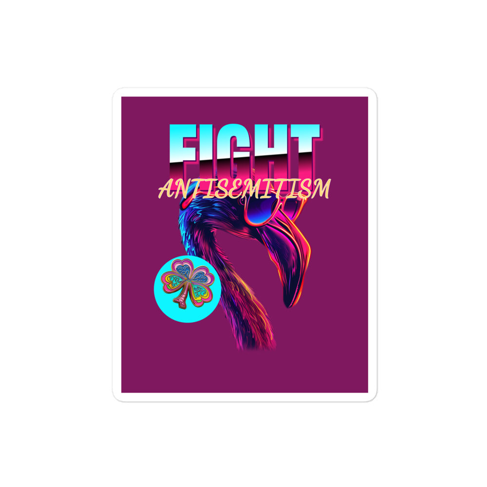 Retro Neon Animal | Fight Antisemitism | Kiss Cut Sticker Jouparty