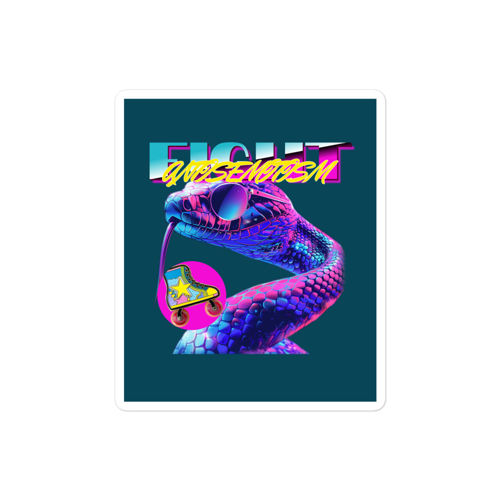 Retro Neon Animal | Fight Antisemitism | Kiss Cut Sticker Jouparty