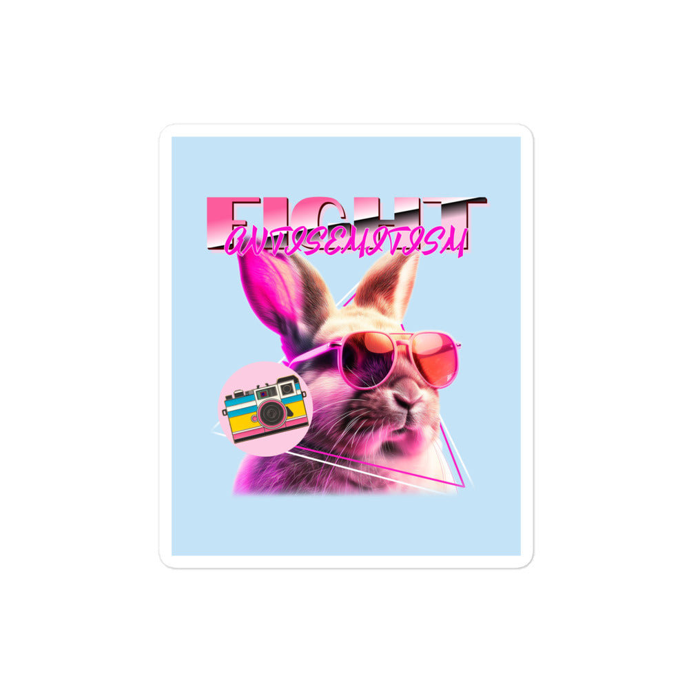 Retro Neon Animal | Fight Antisemitism | Kiss Cut Sticker Jouparty