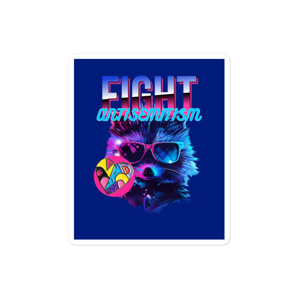 Retro Neon Animal | Fight Antisemitism | Kiss Cut Sticker Jouparty