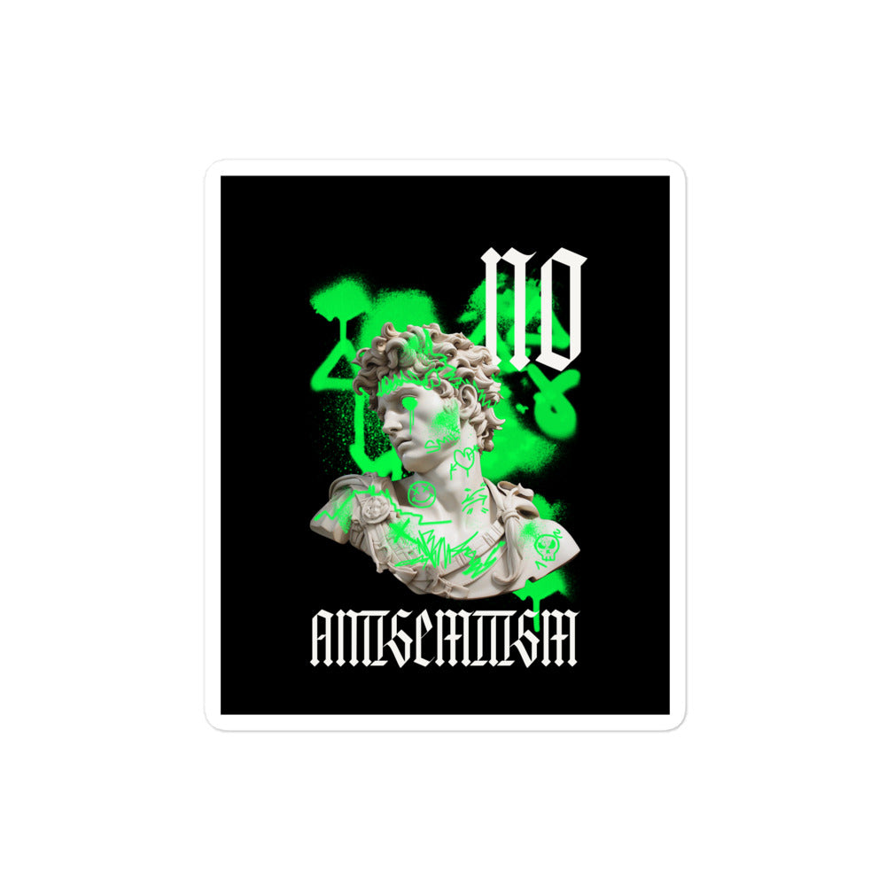 Graffiti Statue Anthem | No Antisemitism | Kiss Cut Sticker Jouparty