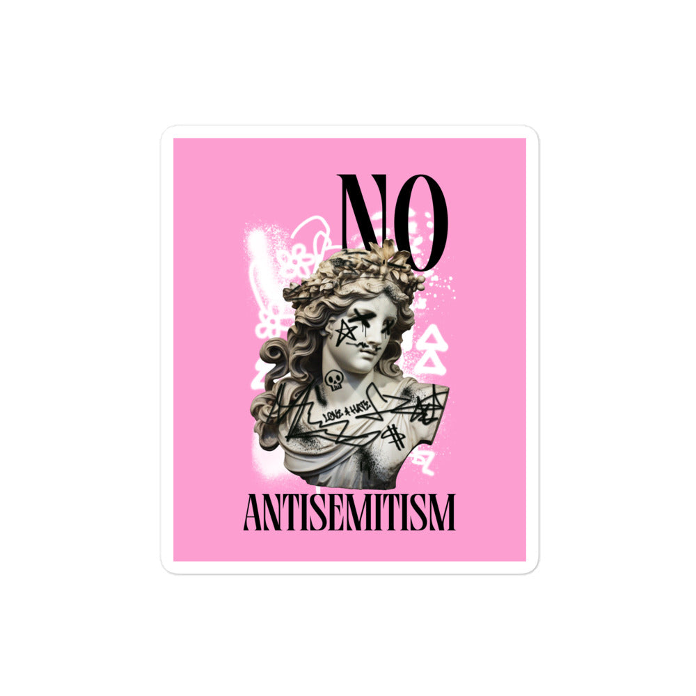 Graffiti Statue Anthem | No Antisemitism | Kiss Cut Sticker Jouparty