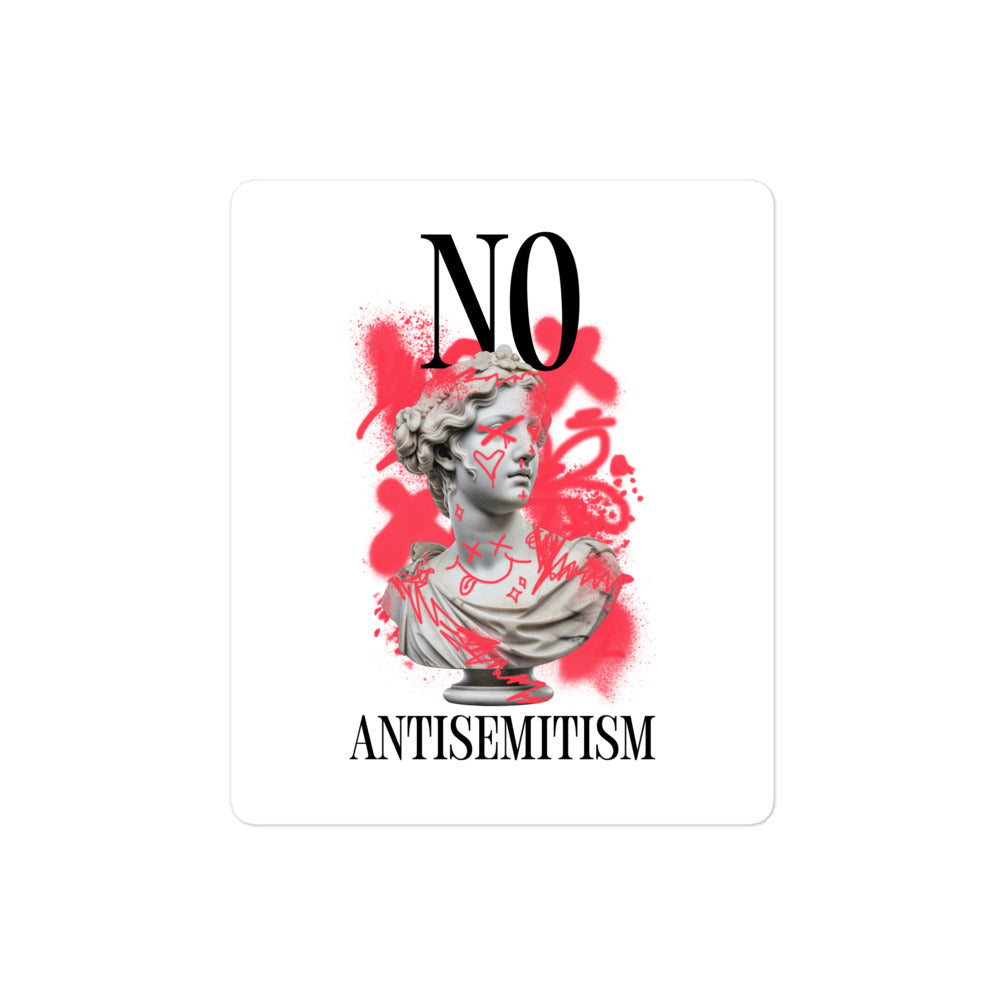 Graffiti Statue Anthem | No Antisemitism | Kiss Cut Sticker Jouparty