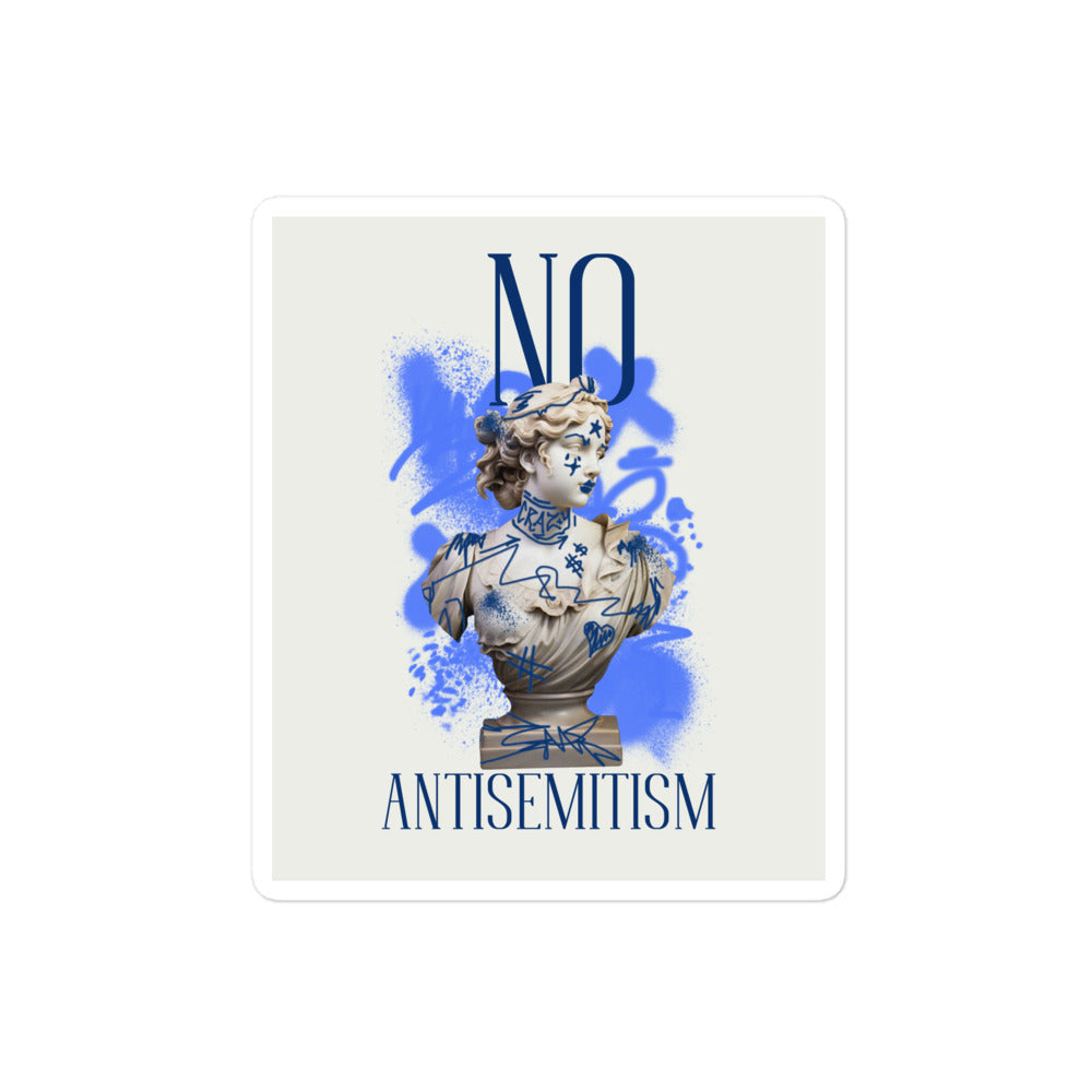 Graffiti Statue Anthem | No Antisemitism | Kiss Cut Sticker Jouparty