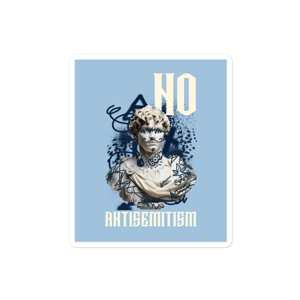 Graffiti Statue Anthem | No Antisemitism | Kiss Cut Sticker Jouparty