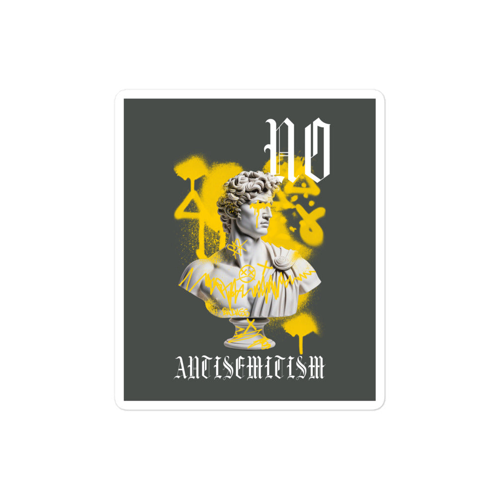 Graffiti Statue Anthem | No Antisemitism | Kiss Cut Sticker Jouparty