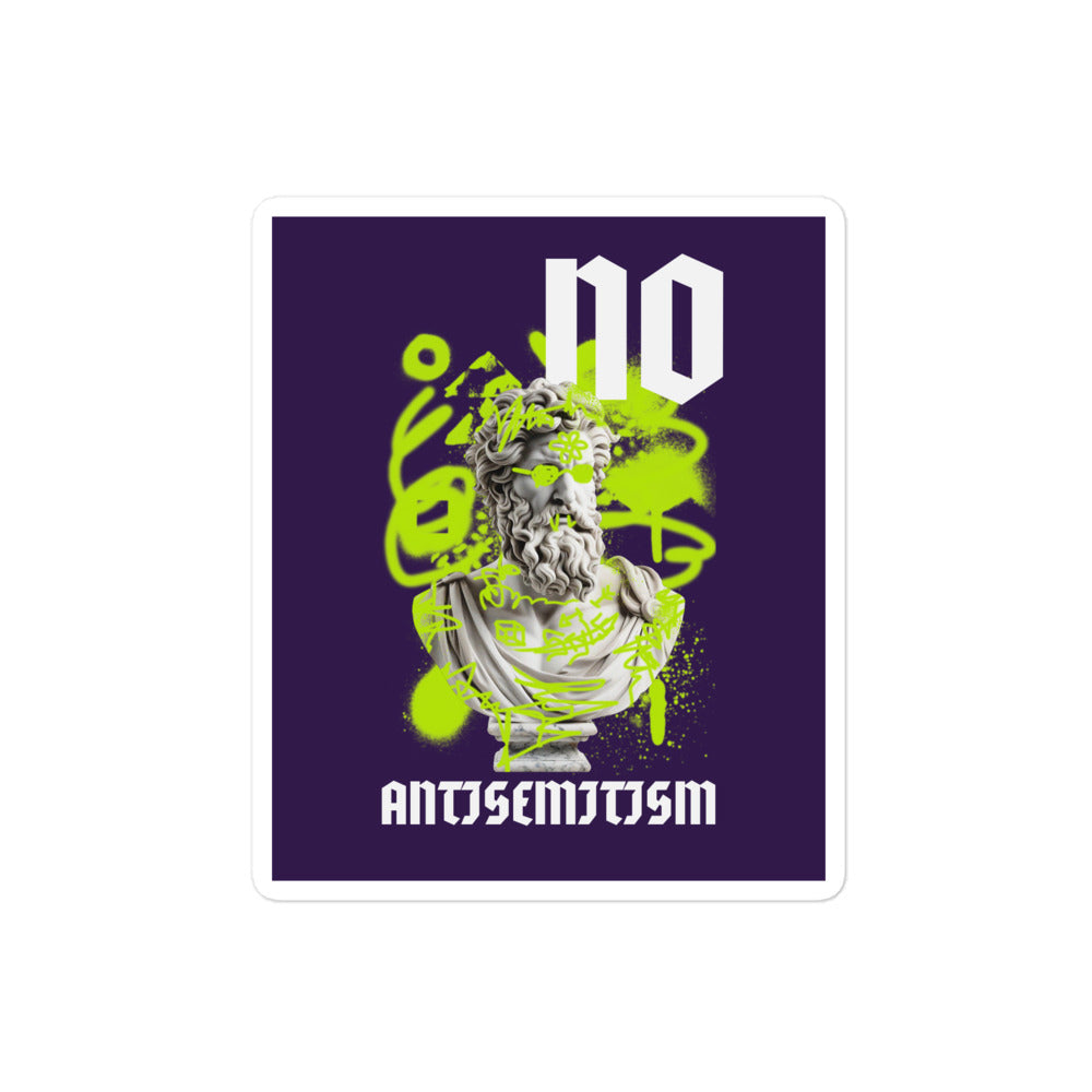 Graffiti Statue Anthem | No Antisemitism | Kiss Cut Sticker Jouparty