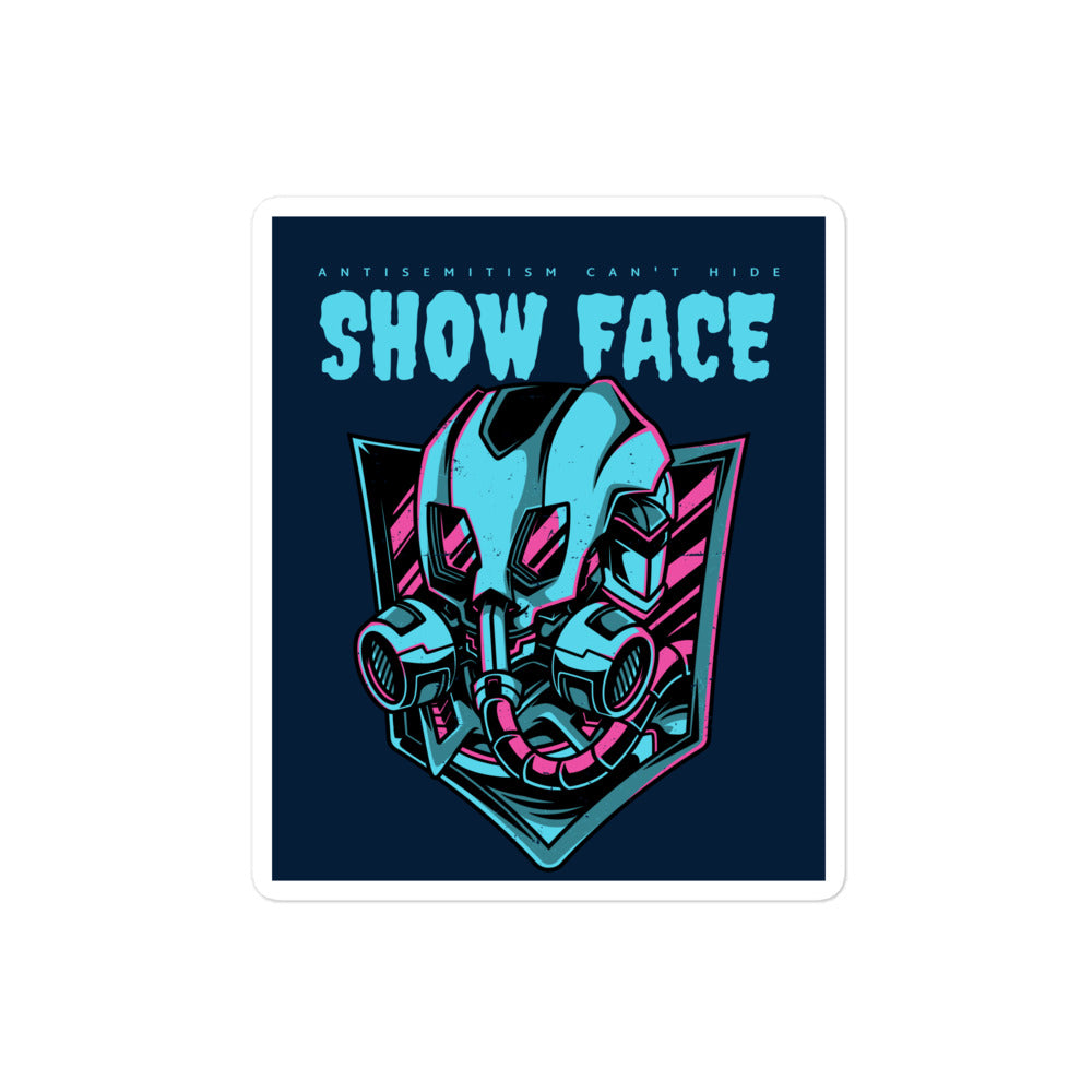 Show Face | Antisemitism Can't Hide | Kiss Cut Sticker Jouparty