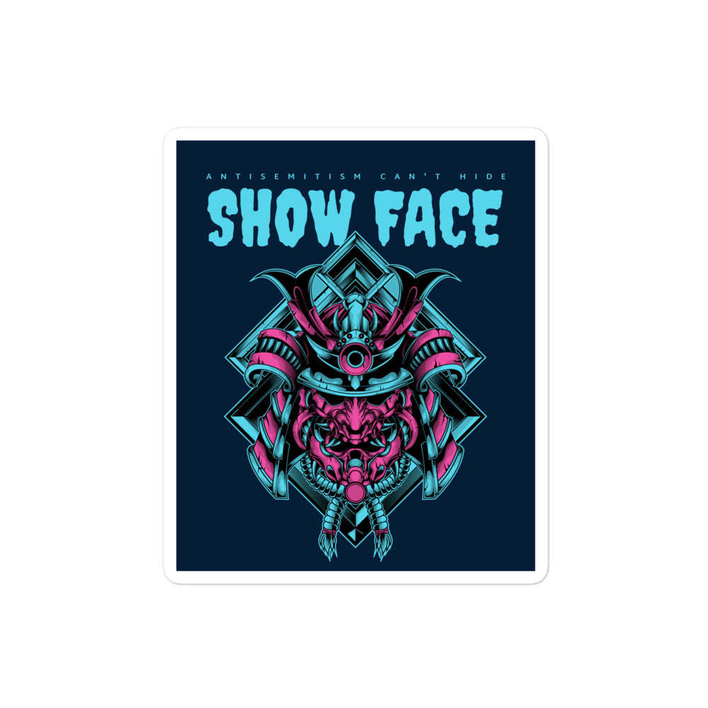 Show Face | Antisemitism Can't Hide | Kiss Cut Sticker Jouparty