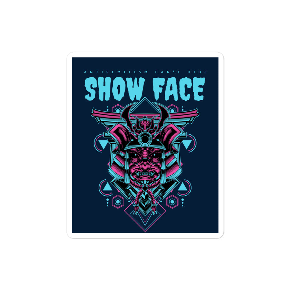 Show Face | Antisemitism Can't Hide | Kiss Cut Sticker Jouparty