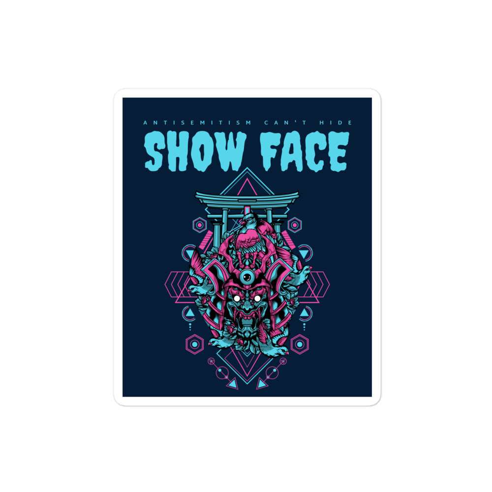 Show Face | Antisemitism Can't Hide | Kiss Cut Sticker Jouparty