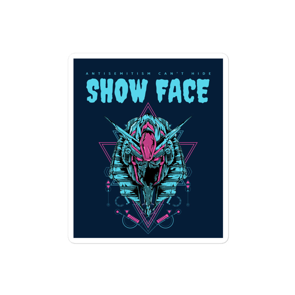 Show Face | Antisemitism Can't Hide | Kiss Cut Sticker Jouparty