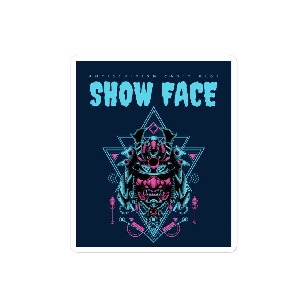 Show Face | Antisemitism Can't Hide | Kiss Cut Sticker Jouparty