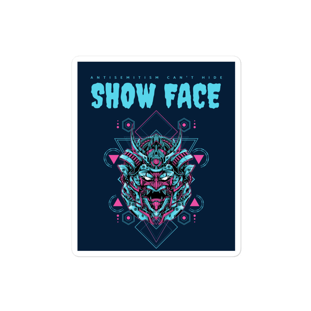 Show Face | Antisemitism Can't Hide | Kiss Cut Sticker Jouparty