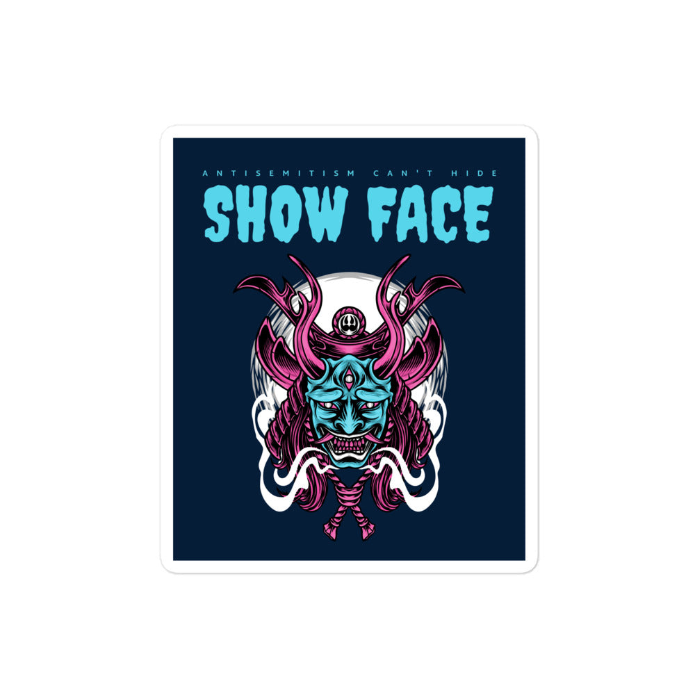 Show Face | Antisemitism Can't Hide | Kiss Cut Sticker Jouparty