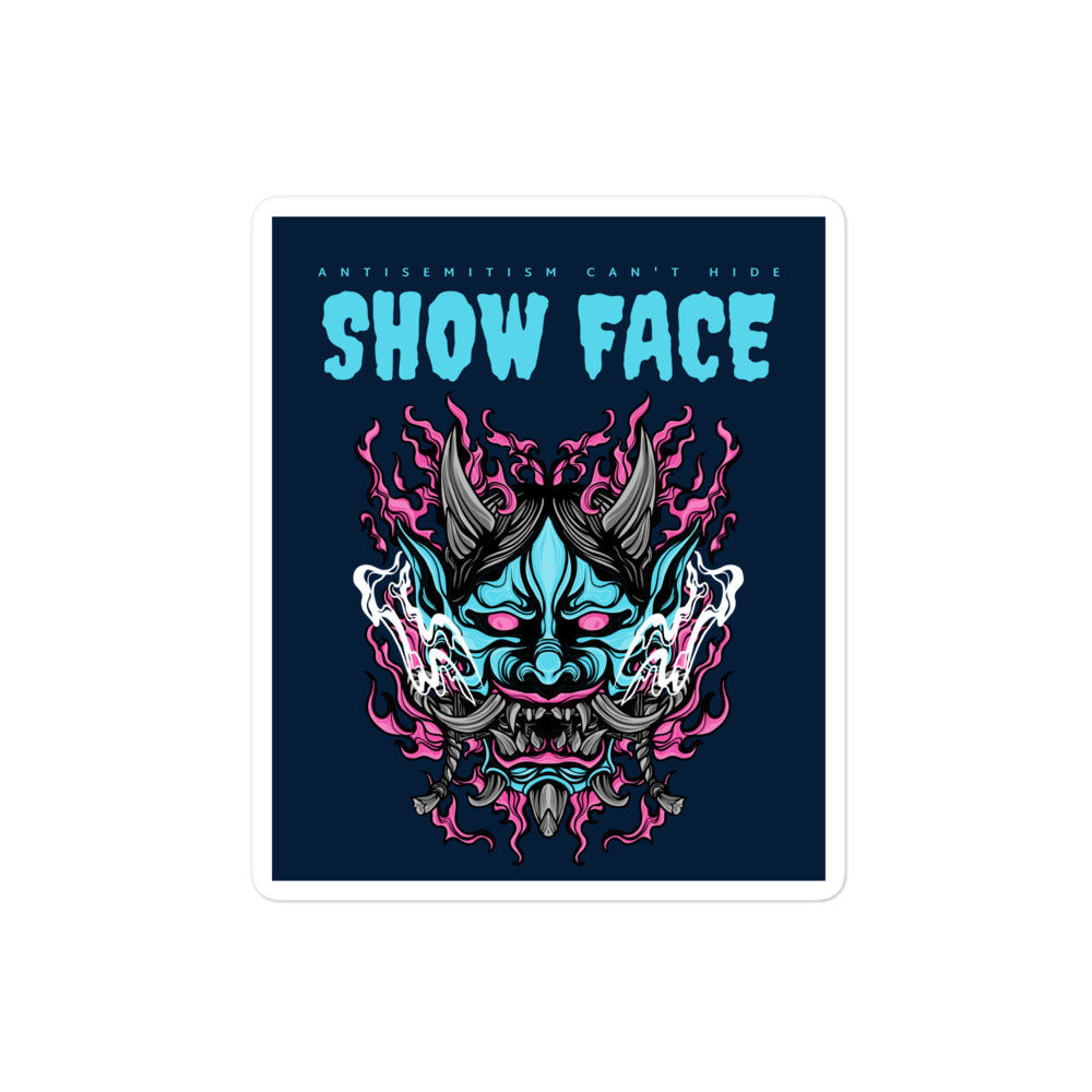 Show Face | Antisemitism Can't Hide | Kiss Cut Sticker Jouparty