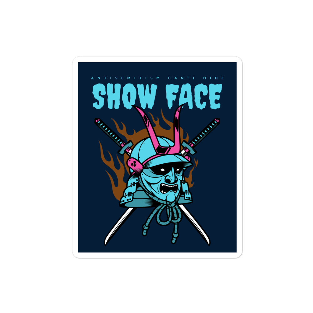 Show Face | Antisemitism Can't Hide | Kiss Cut Sticker Jouparty