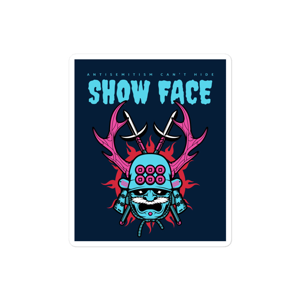 Show Face | Antisemitism Can't Hide | Kiss Cut Sticker Jouparty
