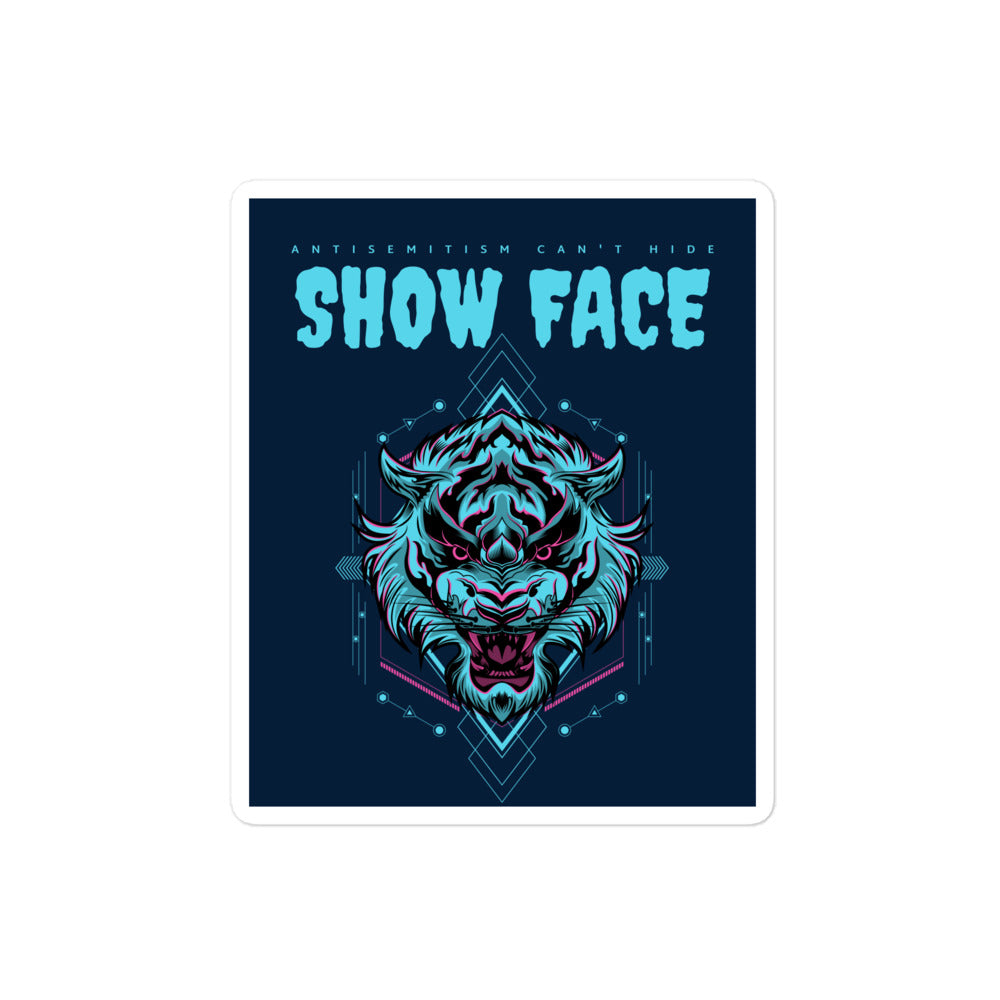 Show Face | Antisemitism Can't Hide | Kiss Cut Sticker Jouparty