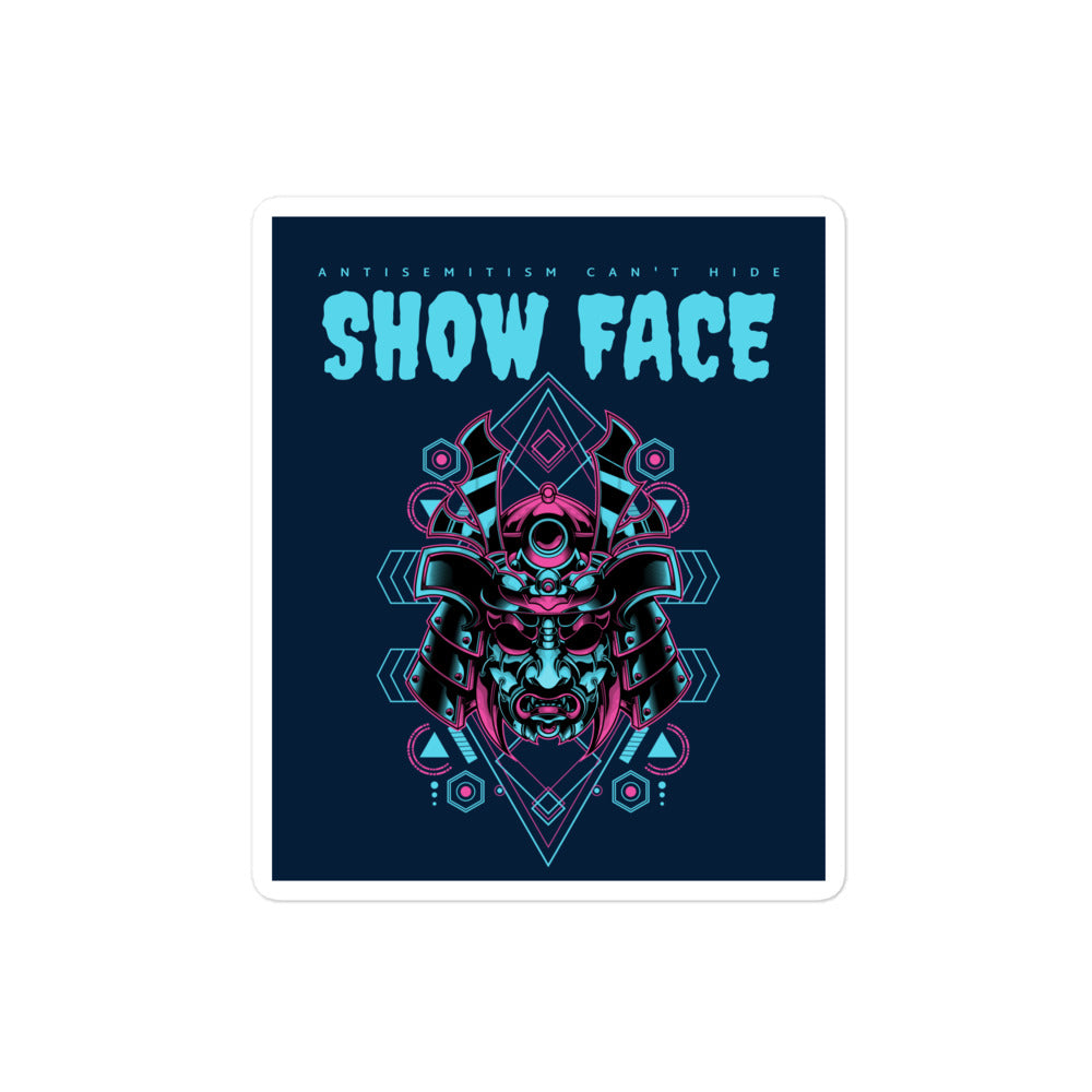 Show Face | Antisemitism Can't Hide | Kiss Cut Sticker Jouparty