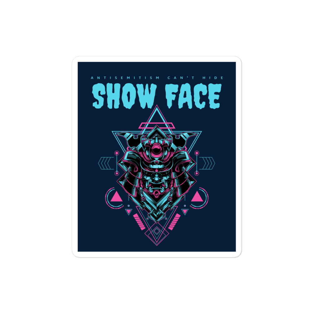 Show Face | Antisemitism Can't Hide | Kiss Cut Sticker Jouparty