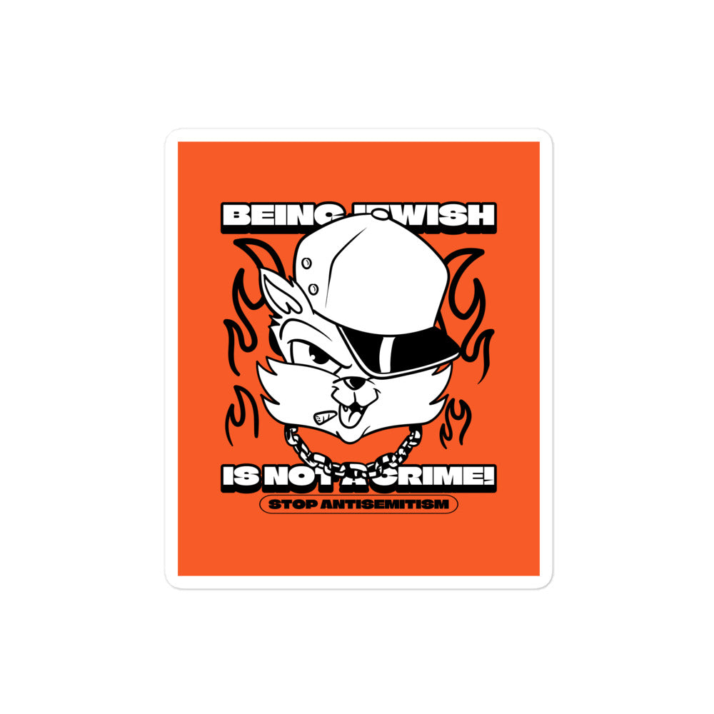 Streetart Graffiti Cartoon | Antisemitism | Kiss Cut Sticker