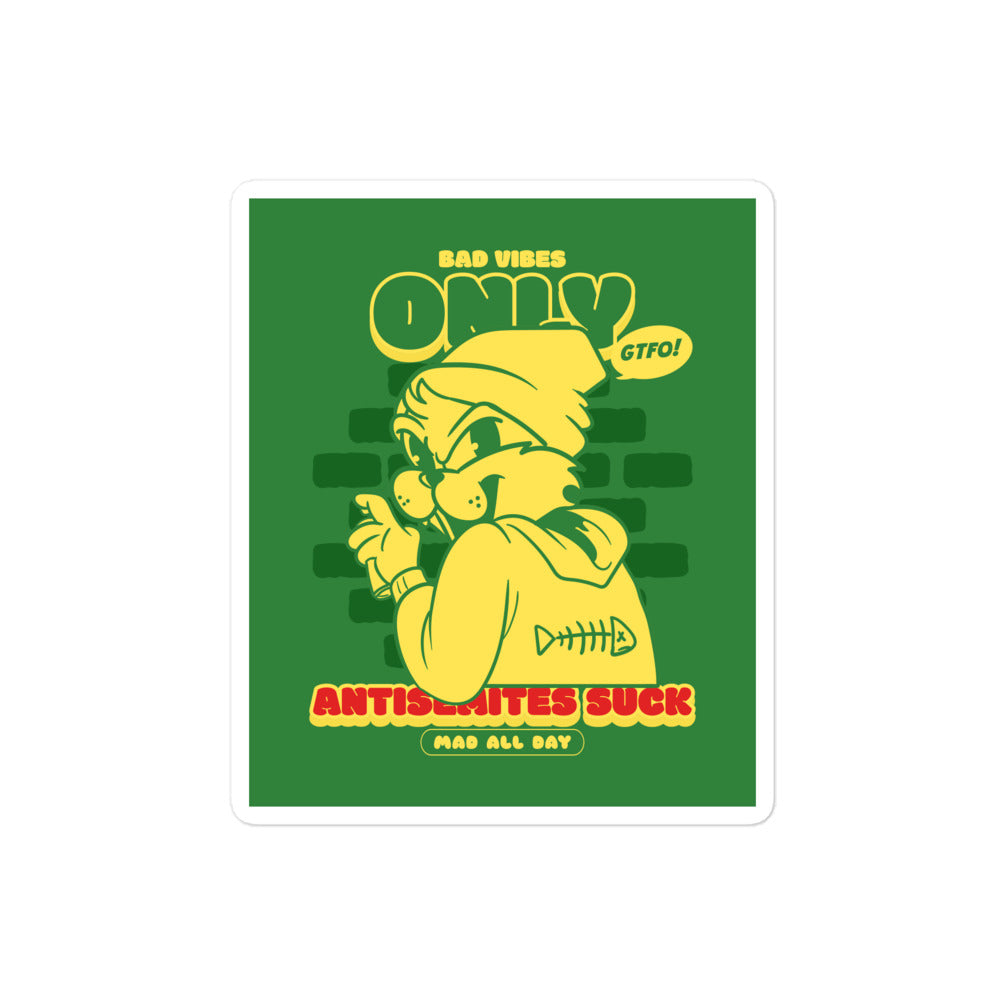 Streetart Graffiti Cartoon | Antisemitism | Kiss Cut Sticker Jouparty