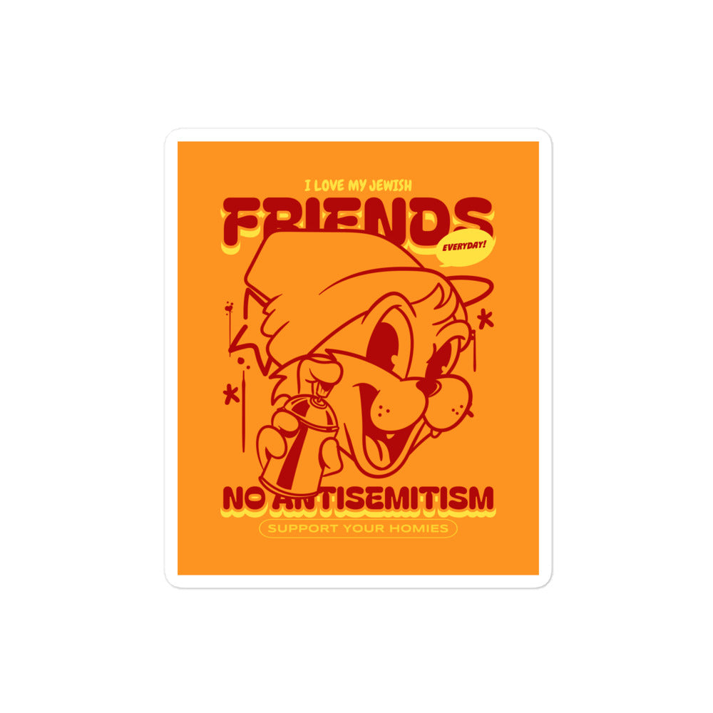 Streetart Graffiti Cartoon | Antisemitism | Kiss Cut Sticker Jouparty