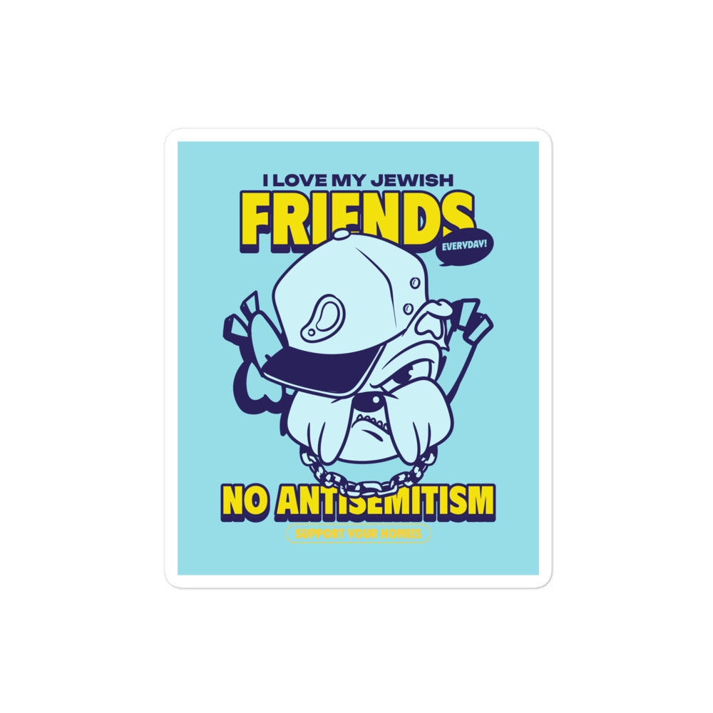 Streetart Graffiti Cartoon | Antisemitism | Kiss Cut Sticker Jouparty