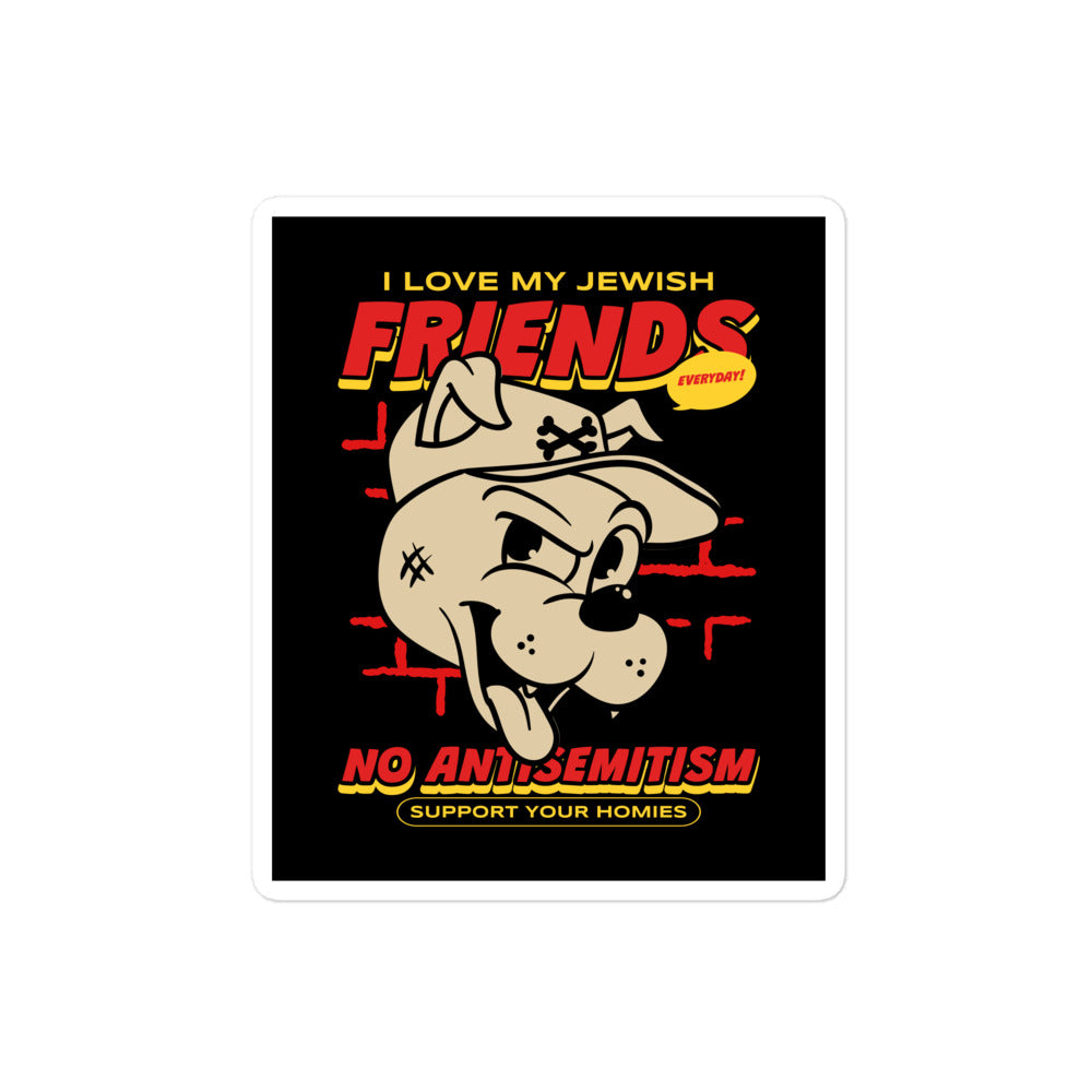 Streetart Graffiti Cartoon | Antisemitism | Kiss Cut Sticker Jouparty