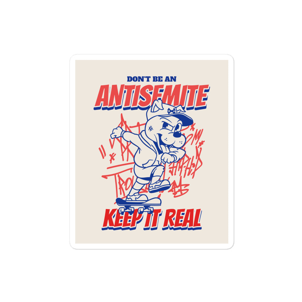 Streetart Graffiti Cartoon | Antisemitism | Kiss Cut Sticker Jouparty