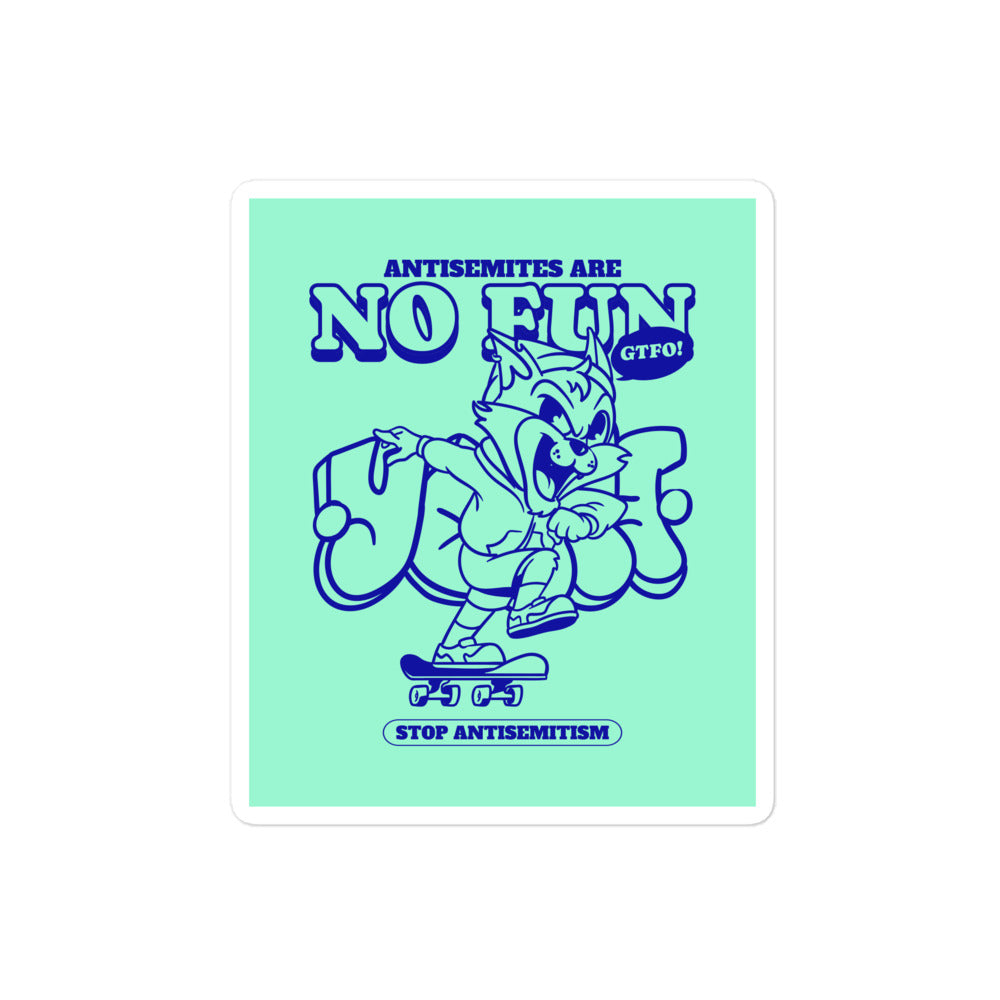 Streetart Graffiti Cartoon | Antisemitism | Kiss Cut Sticker Jouparty