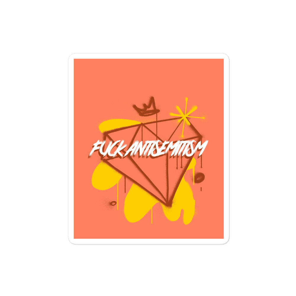 Fuck Antisemitism Graffiti | Kiss Cut Sticker Jouparty