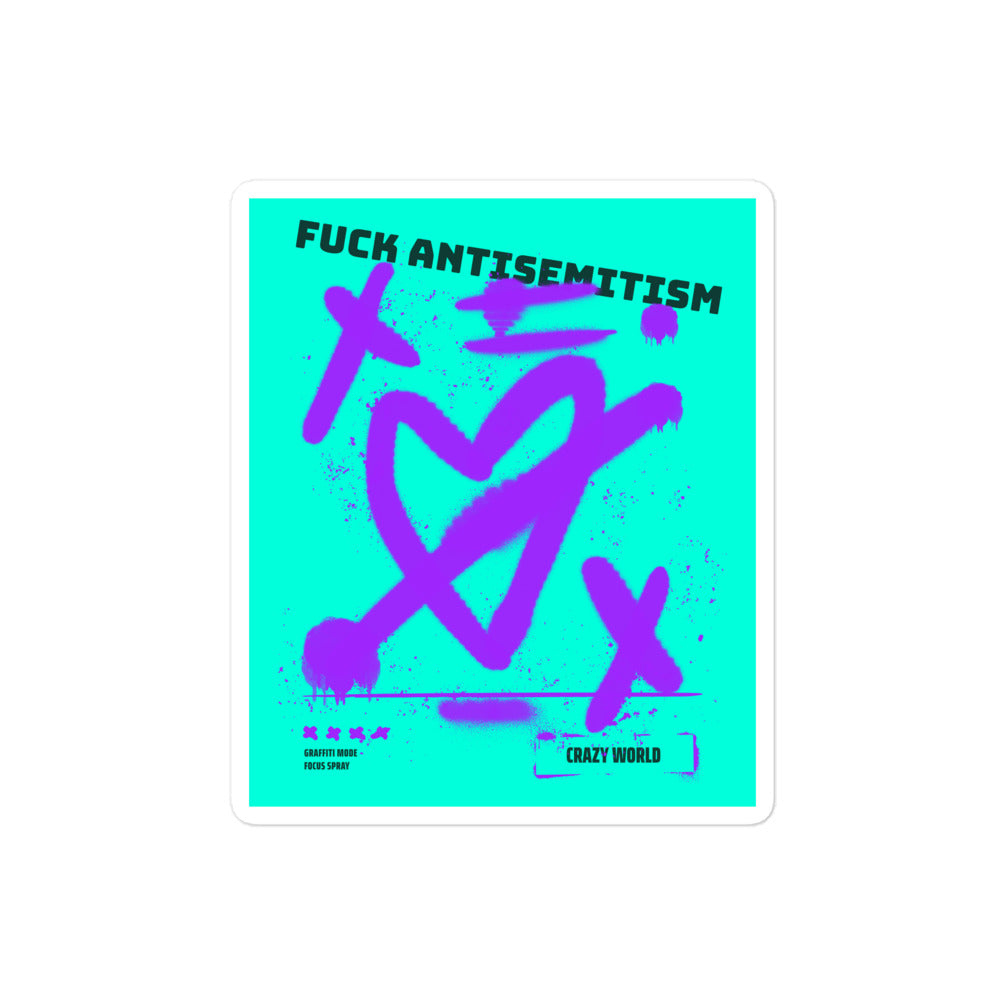 Fuck Antisemitism Graffiti | Kiss Cut Sticker