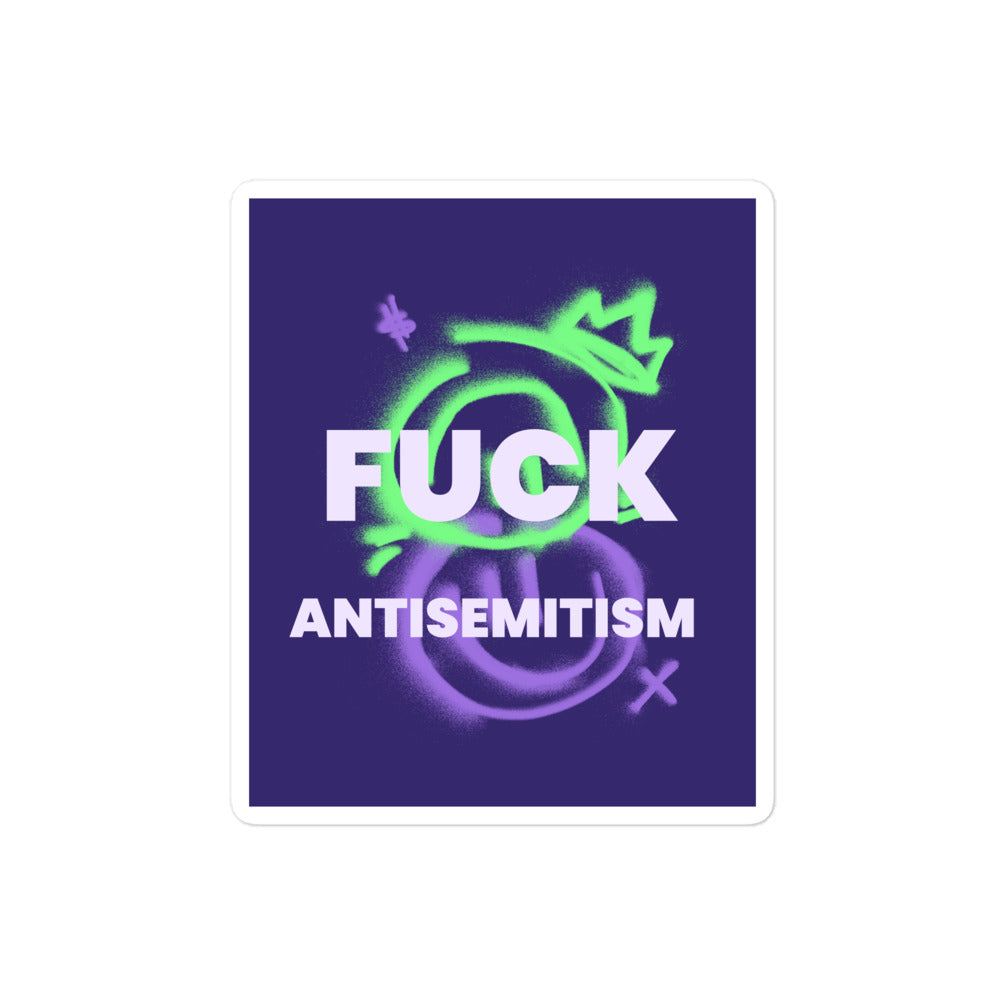 Fuck Antisemitism Graffiti | Kiss Cut Sticker Jouparty