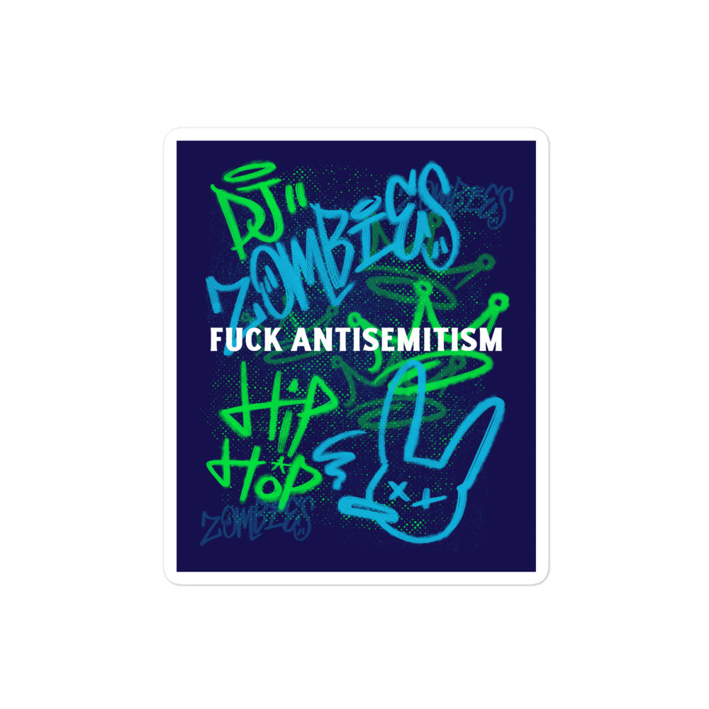 Fuck Antisemitism Graffiti | Kiss Cut Sticker Jouparty