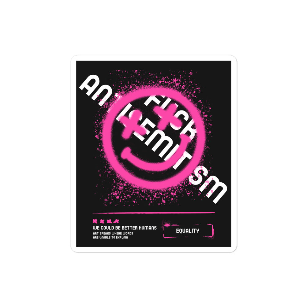 Fuck Antisemitism Graffiti | Kiss Cut Sticker Jouparty