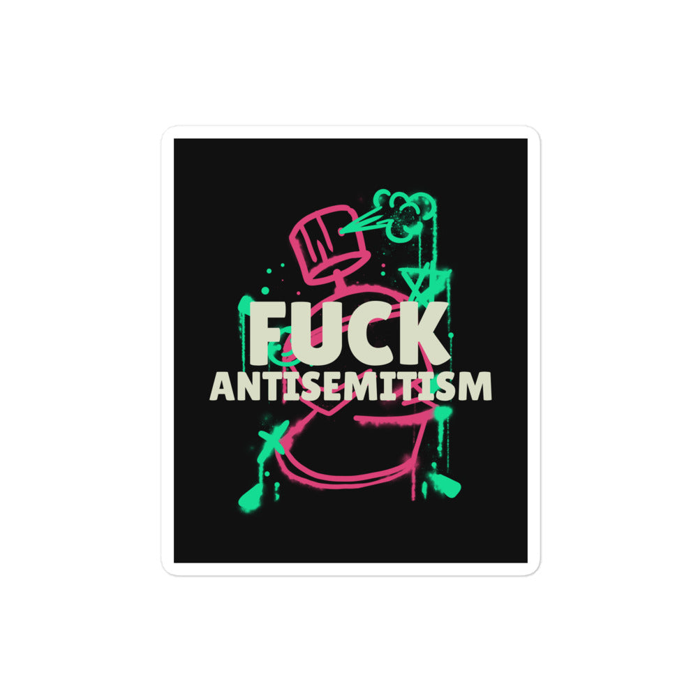 Fuck Antisemitism Graffiti | Kiss Cut Sticker Jouparty