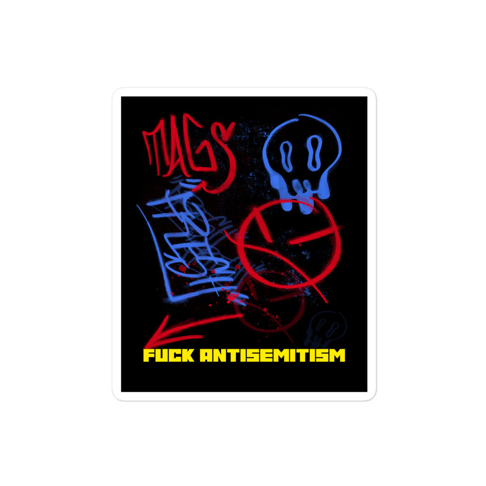 Fuck Antisemitism Graffiti | Kiss Cut Sticker Jouparty