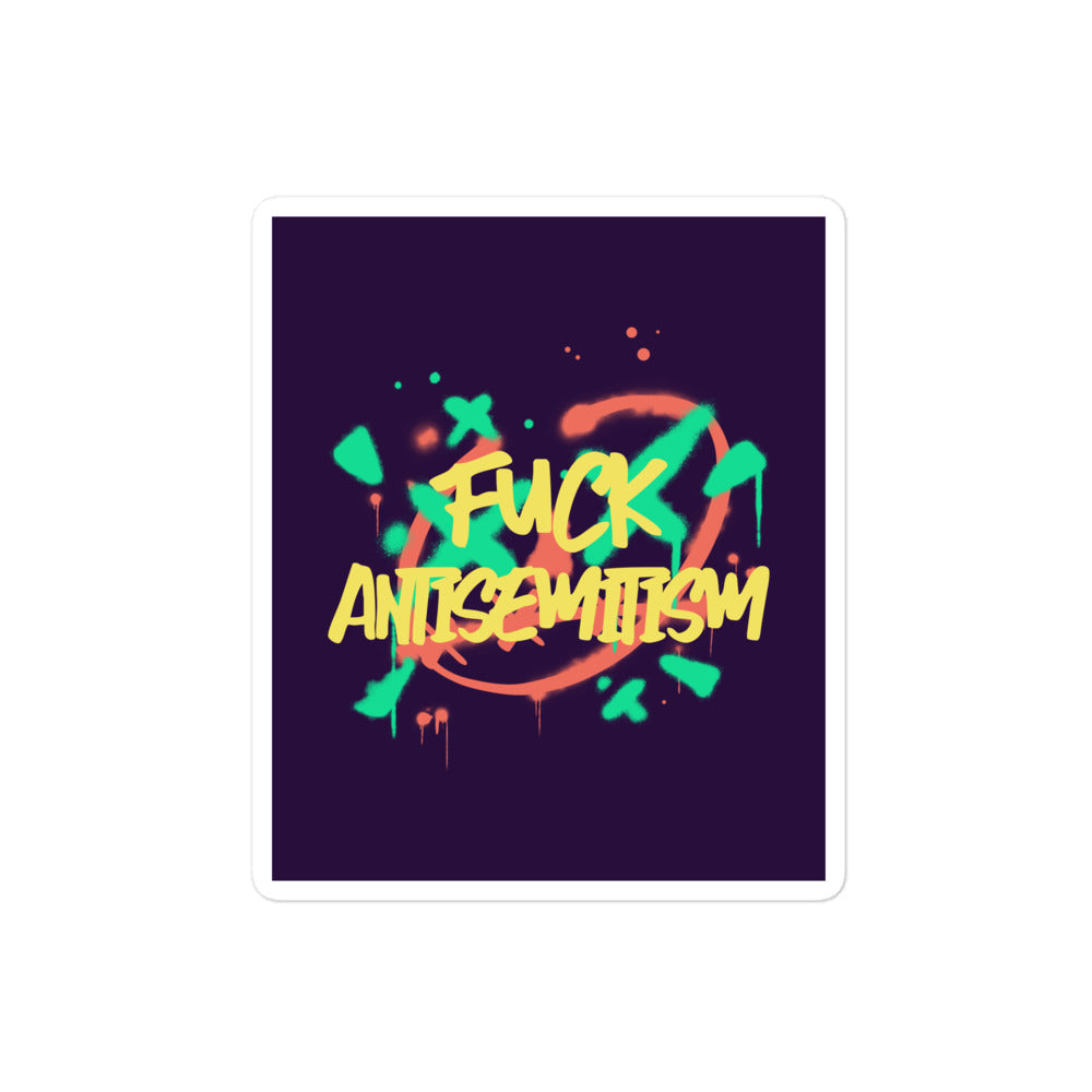 Fuck Antisemitism Graffiti | Kiss Cut Sticker